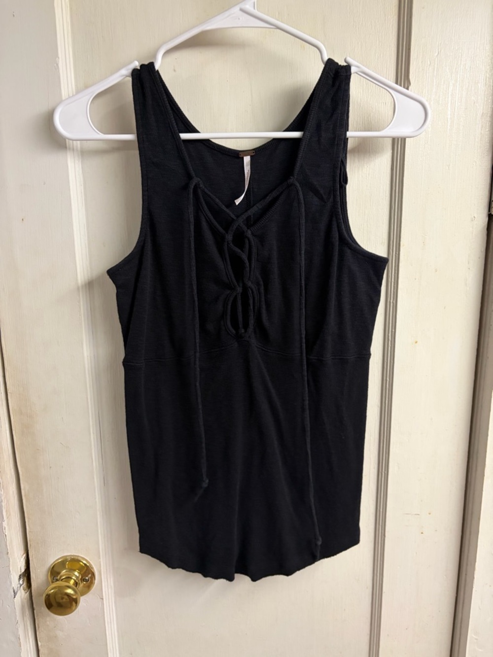 Free People Black Ribbed Tank